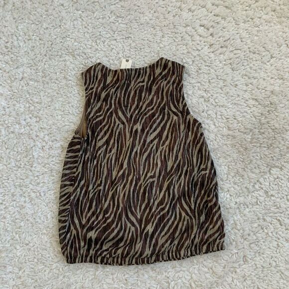 Anthropologie Kasi Shimmer Faux Wrap Sleeveless Blouse - Picture 7 of 7